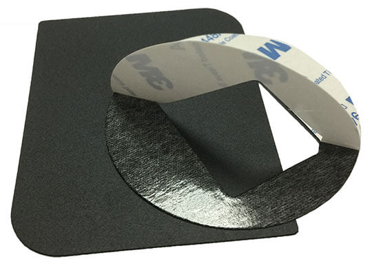 die cut polycarbonate film with adhesive
