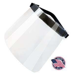 Die cut face shield made in the USA